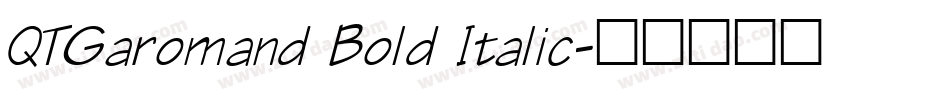 QTGaromand Bold Italic字体转换